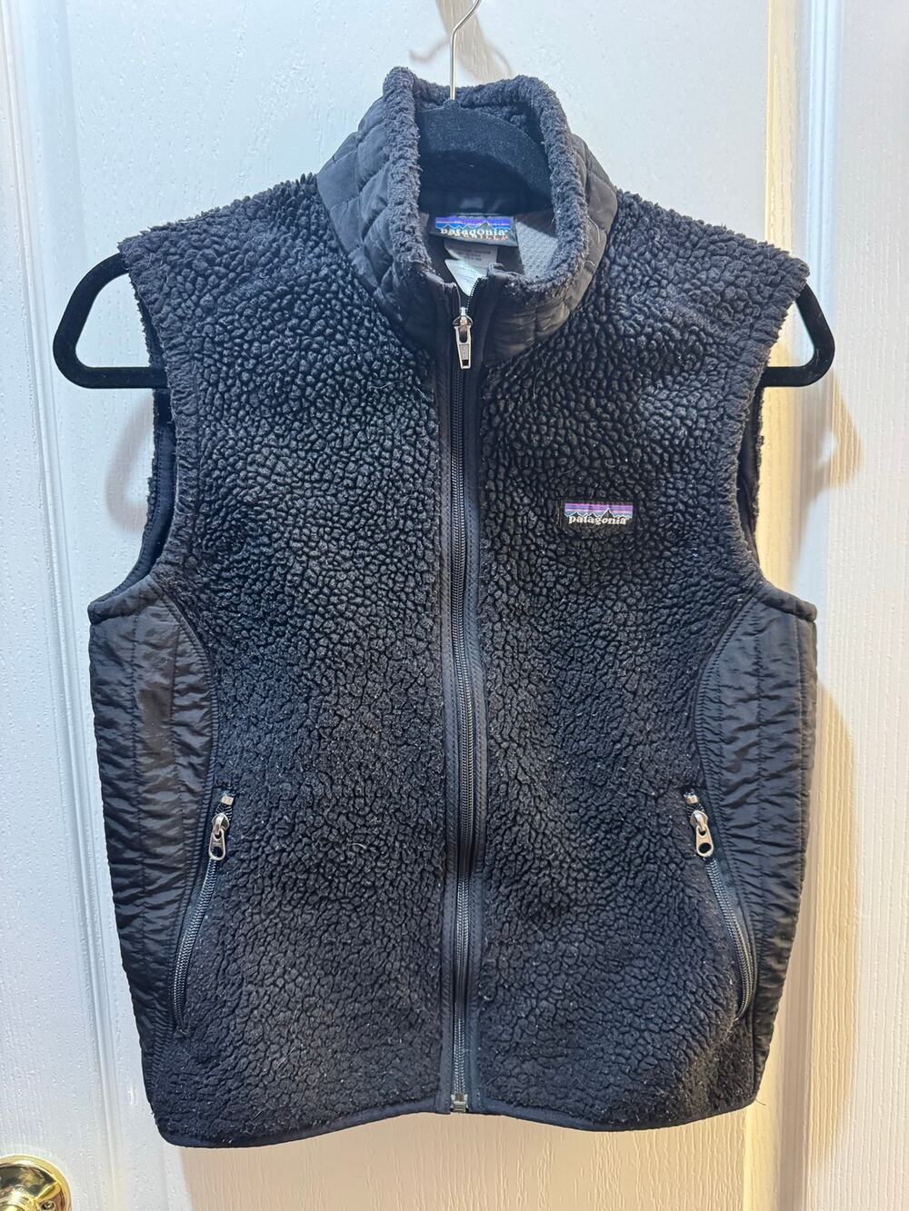 Vintage Patagonia Synchilla Fleece Vest Women M Black Full Zip Gorpcore